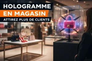hologramme magasin attirer clients